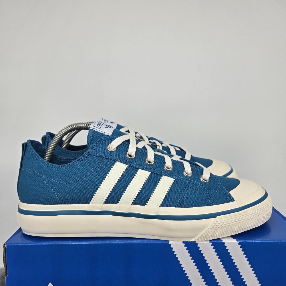 New adidas Lifestyle Nizza RF 74 Active Teal Off White Men's Shoes Size 9 - Picture 3 of 8